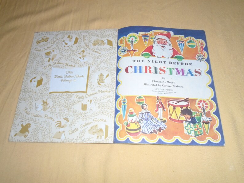 The Night Before Christmas Little Golden Book by Clement C. Moore - Etsy