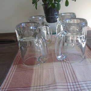 Vintage Root Beer Thick Glass Mugs Set of Four