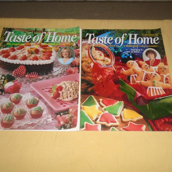 Taste of Home Set of Two Magazines December January February March 2000 Issues