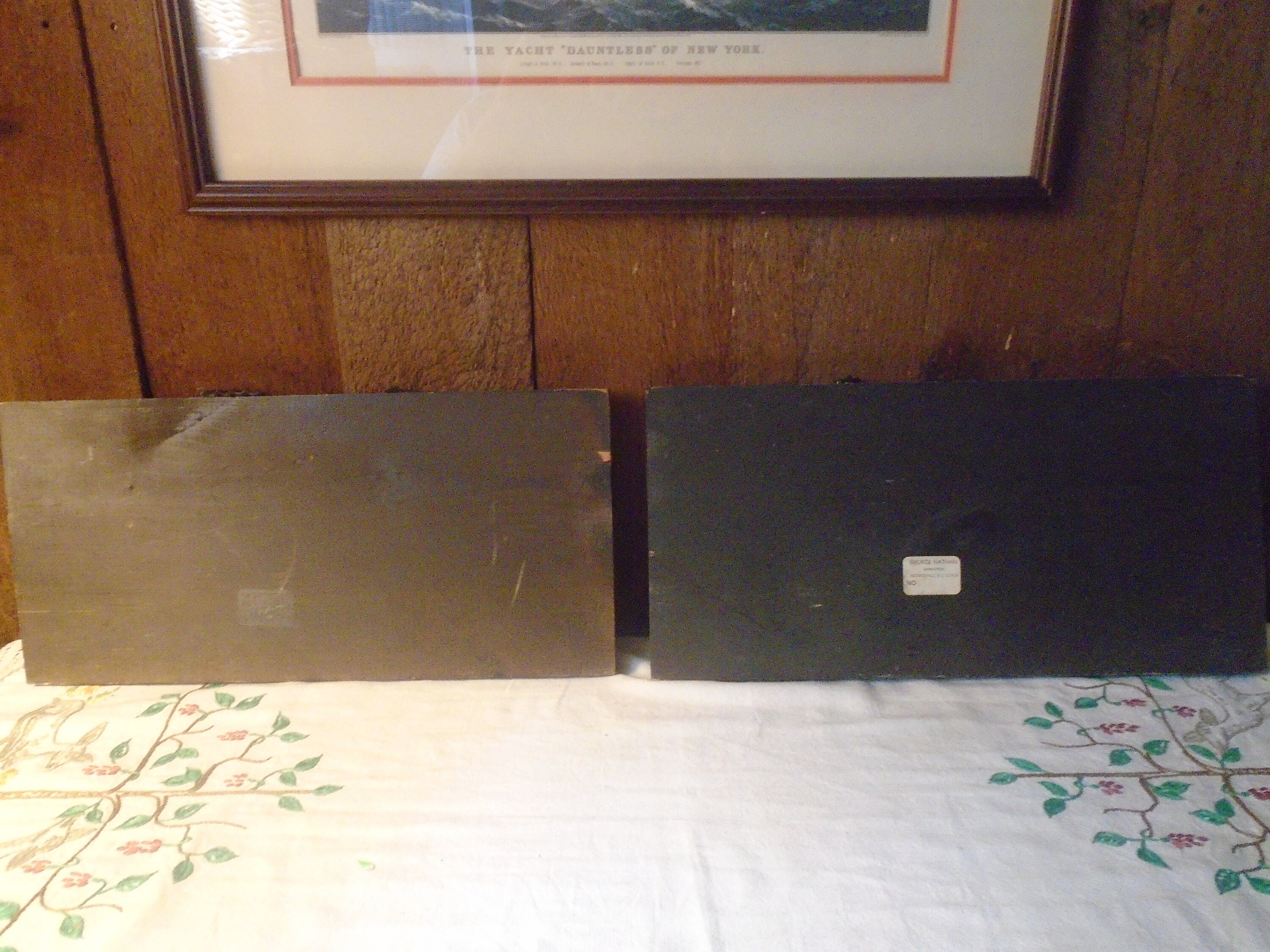 Vintage George Nathan Associates Ladies and Gents Room Wood