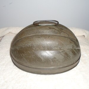 Antique Tin Metal Jello Pudding Mold Two Piece