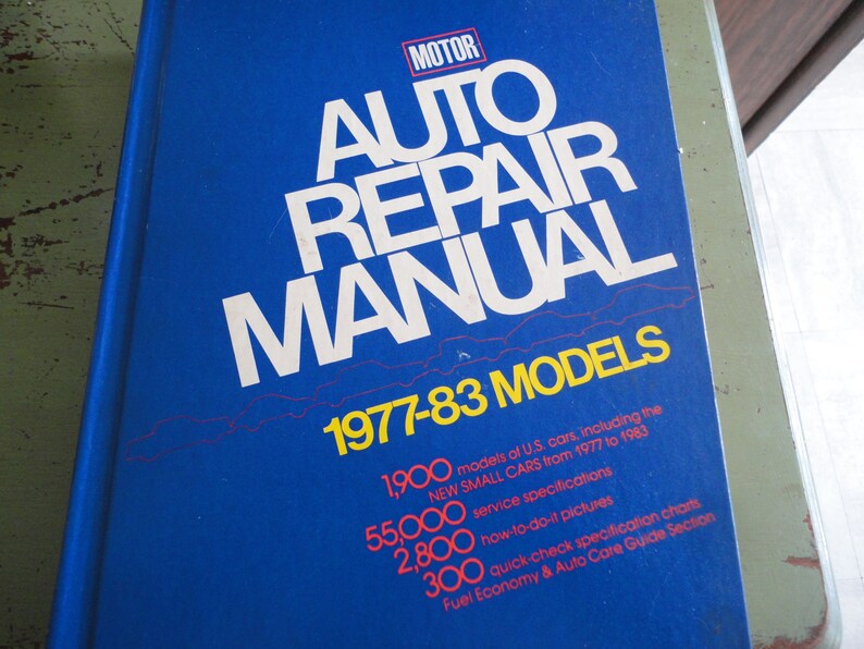 Motor Auto Repair Manual Hard Cover Book 197783 Models Etsy
