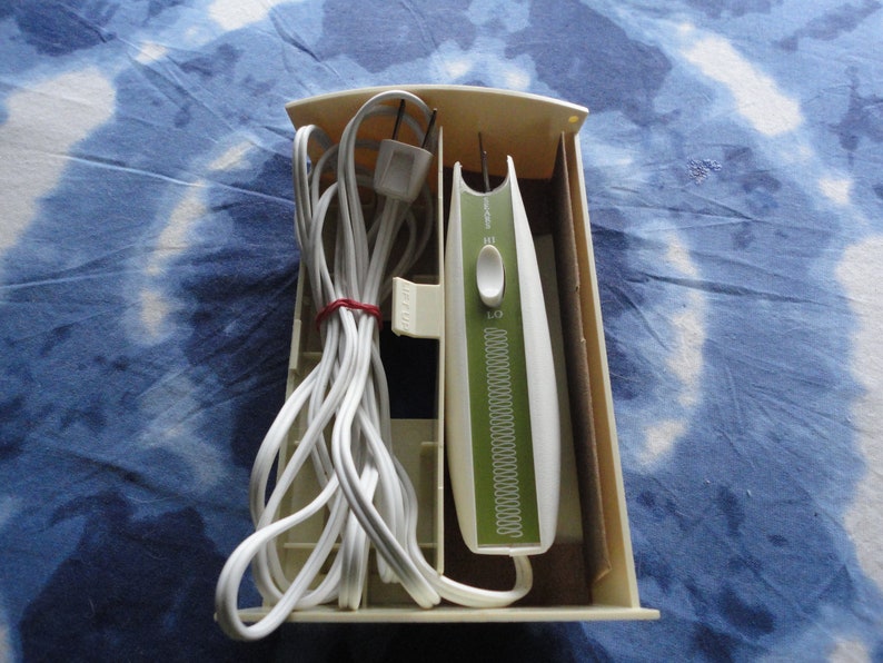 Vintage Sears Electric Scissors: Avocado Green Craft Tool bild 1