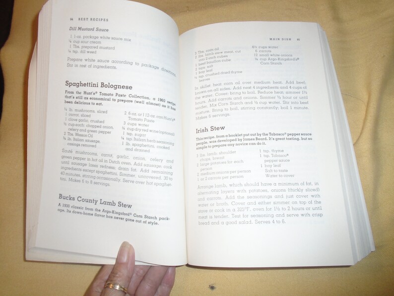 Best Recipes From the Backs of Boxes Bottles Cans and Jars Etsy