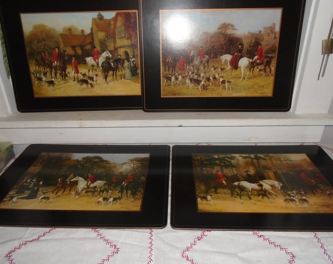 Vintage Pimpernel Tally Ho Placemats Set of 4 Fox Hunt Etsy