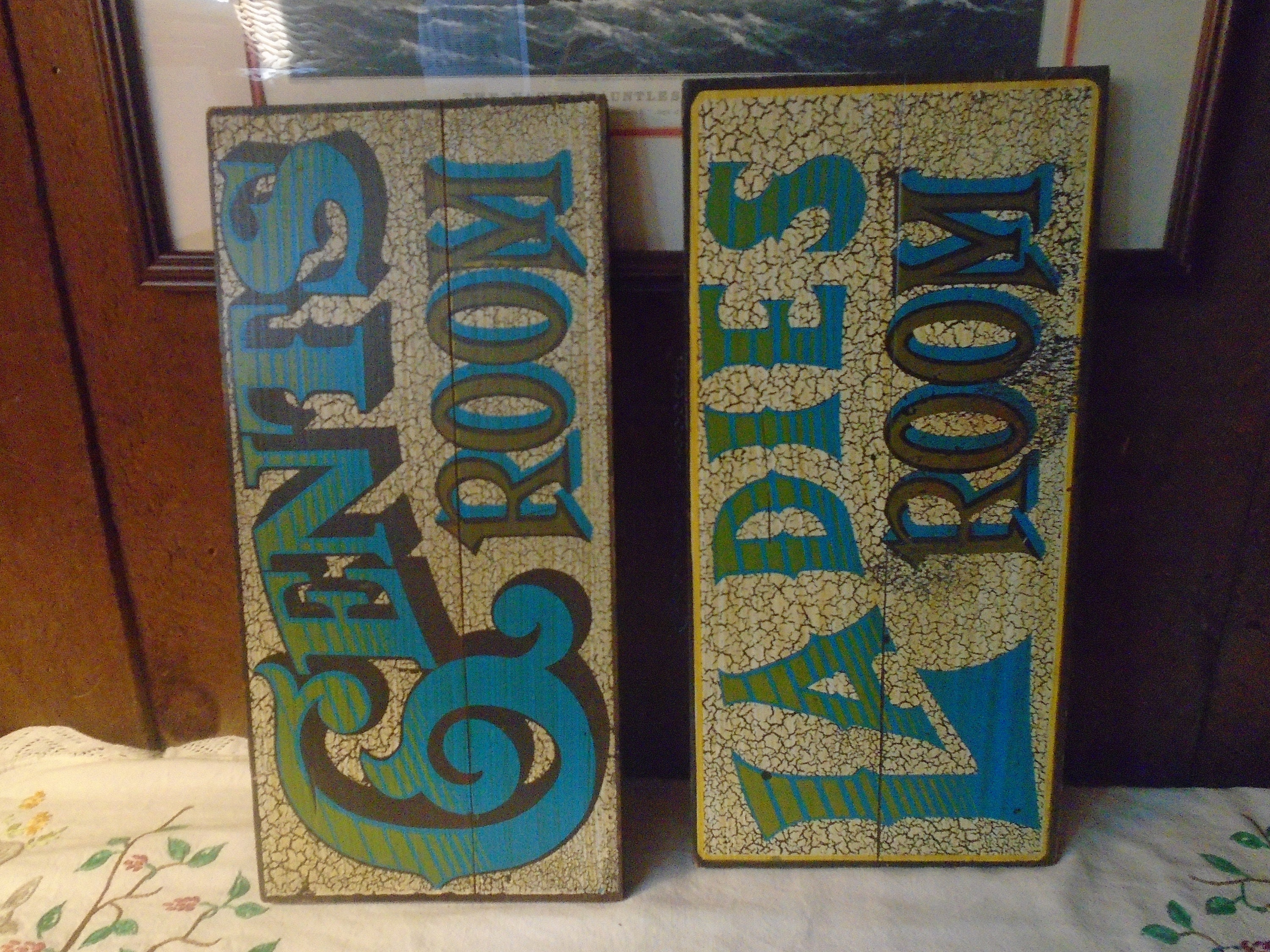 ヴィンテージ　サインボード　アメリカ製 ジョージ ネイサン ウッド レディース ヴィンテージ サインボード アメリカ製 ジョージ ネイサン