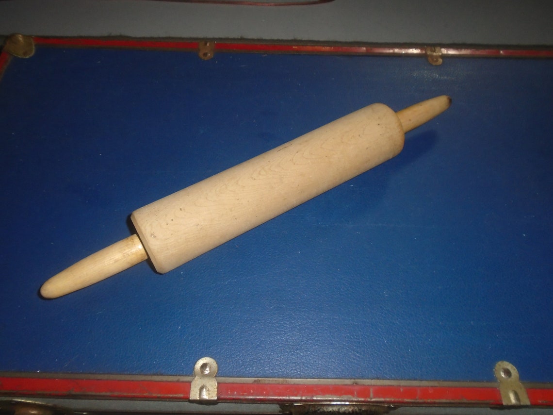 Vintage Wood Pastry Dough Rolling Pin Etsy