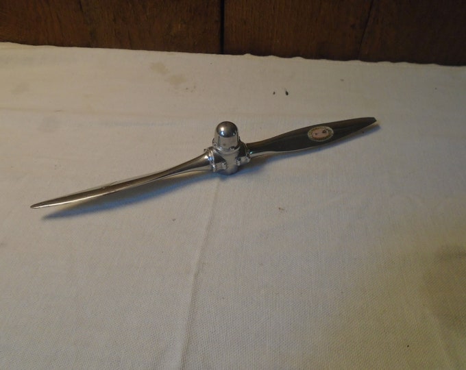 Vintage Chrome Airplane Propeller Letter Opener Hamilton Standard Etsy