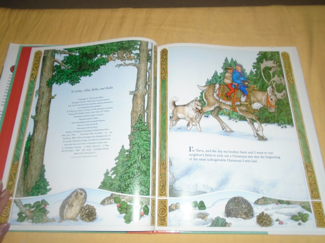 Christmas Trolls by Jan Brett Hardcover Book With Dust Jacket - Etsy