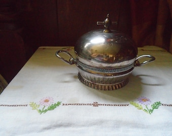Antique Reed & Barton King Francis Silver Plate Butter Dish (Model 1661)