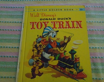 Vintage Walt Disney's Donald Duck's Toy Train A Little Golden Book