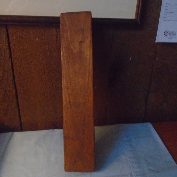 Vintage Wooden Handmade Long Matchstick Holder Fireplace Mantle Decor