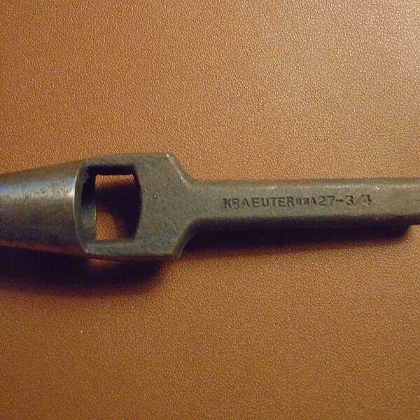 Vintage Kraeuter USA No 27 3/4" Hollow Hole Leather Tool Punch
