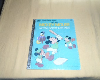 Little Golden Book Walt Disney's Mickey Mouse and the Great Lot Plot Hardcover Book