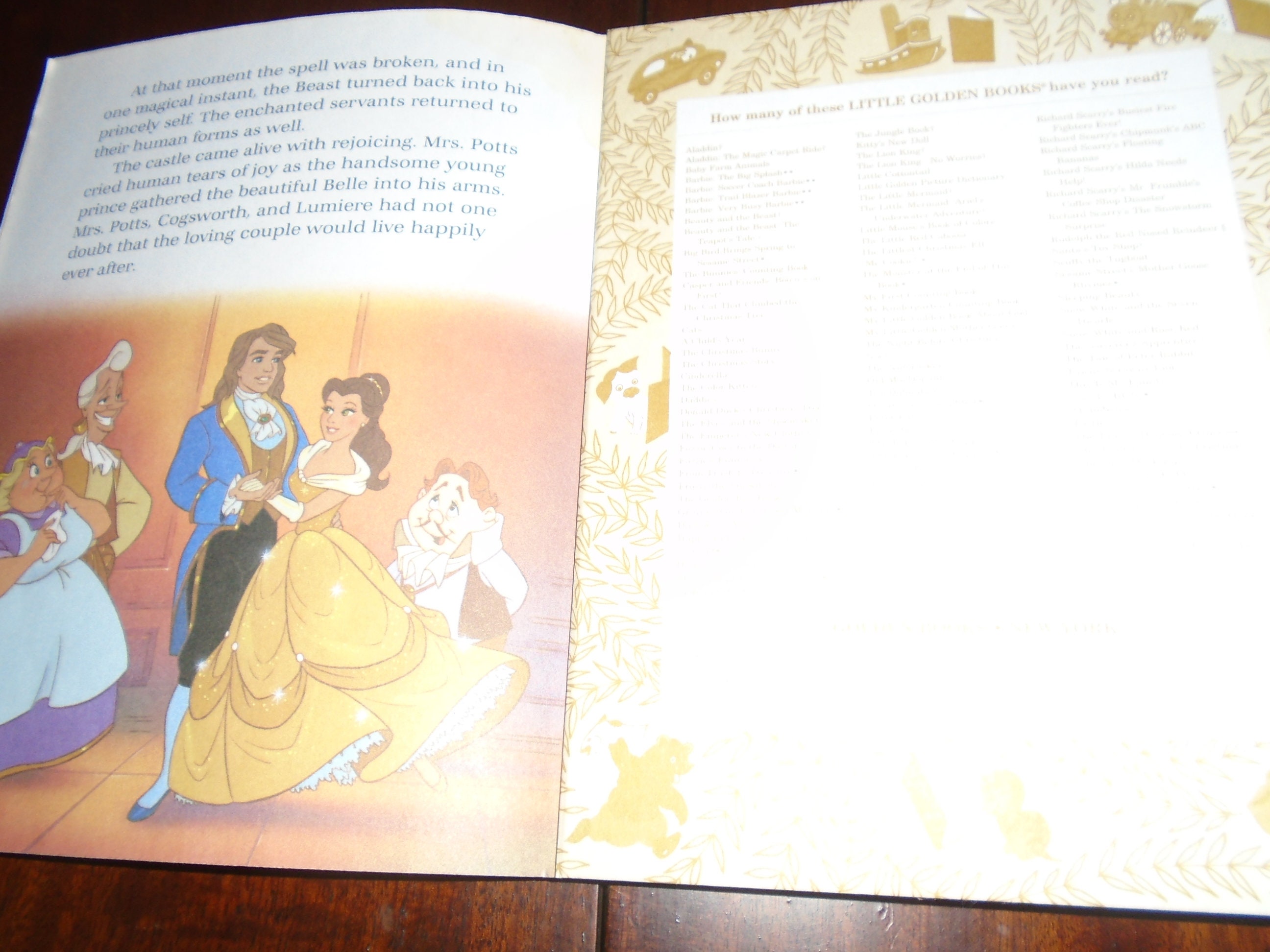 Disney's Beauty and the Beast a Little Golden Book - Etsy