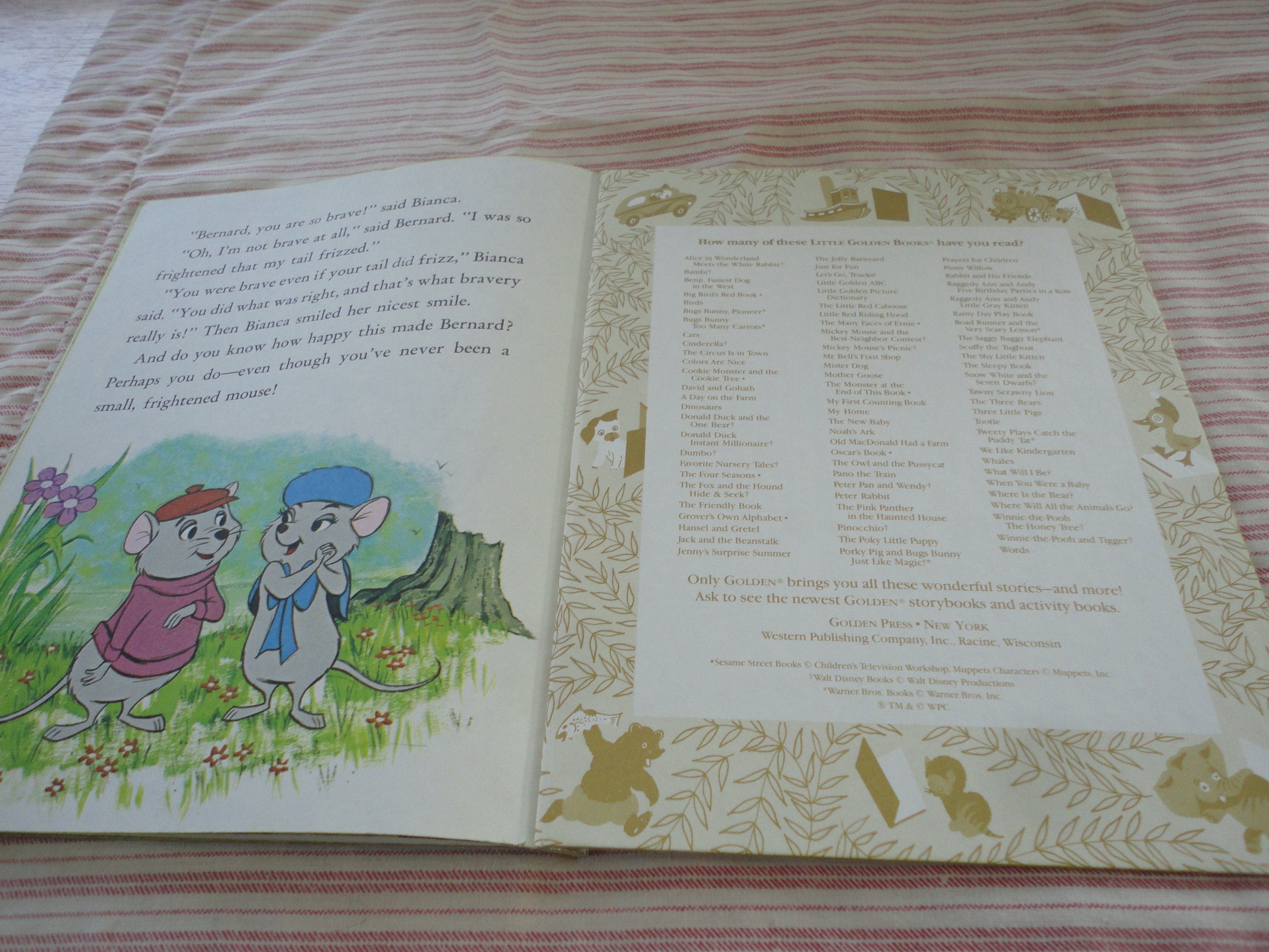 The Rescuers Little Golden Book Walt Disney Productions | Etsy