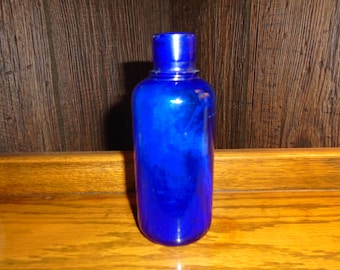Antique Cobalt Blue Medicine Jar Bottle