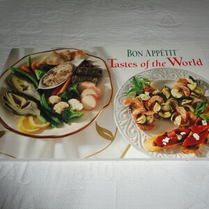 Libro de cocina vintage Bon Appetit Sabores del mundo Libro de recetas de tapa blanda