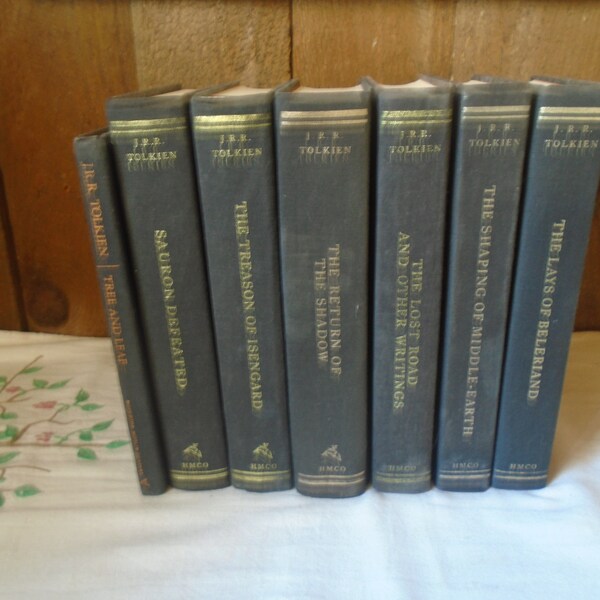 JRR Tolkien Hardcover Books Set of 7 Edited by Christopher Tolkien