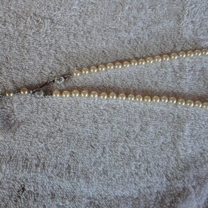 Faux Champagne Color Pearl Bead Choker Necklace image 3