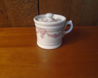 Vintage John Maddock and Sons Pink Roses Lidded Sugar Bowl