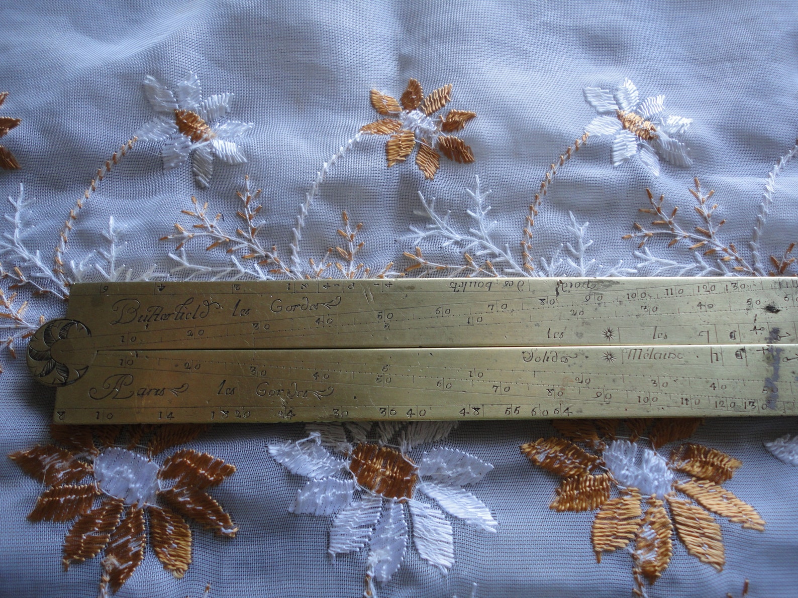 Antique Butterfield Paris Folding Brass Sector Rule Tool Etsy