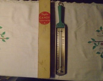 Vintage Taylor Candy Jelly Thermometer Original Box with Candy Recipes