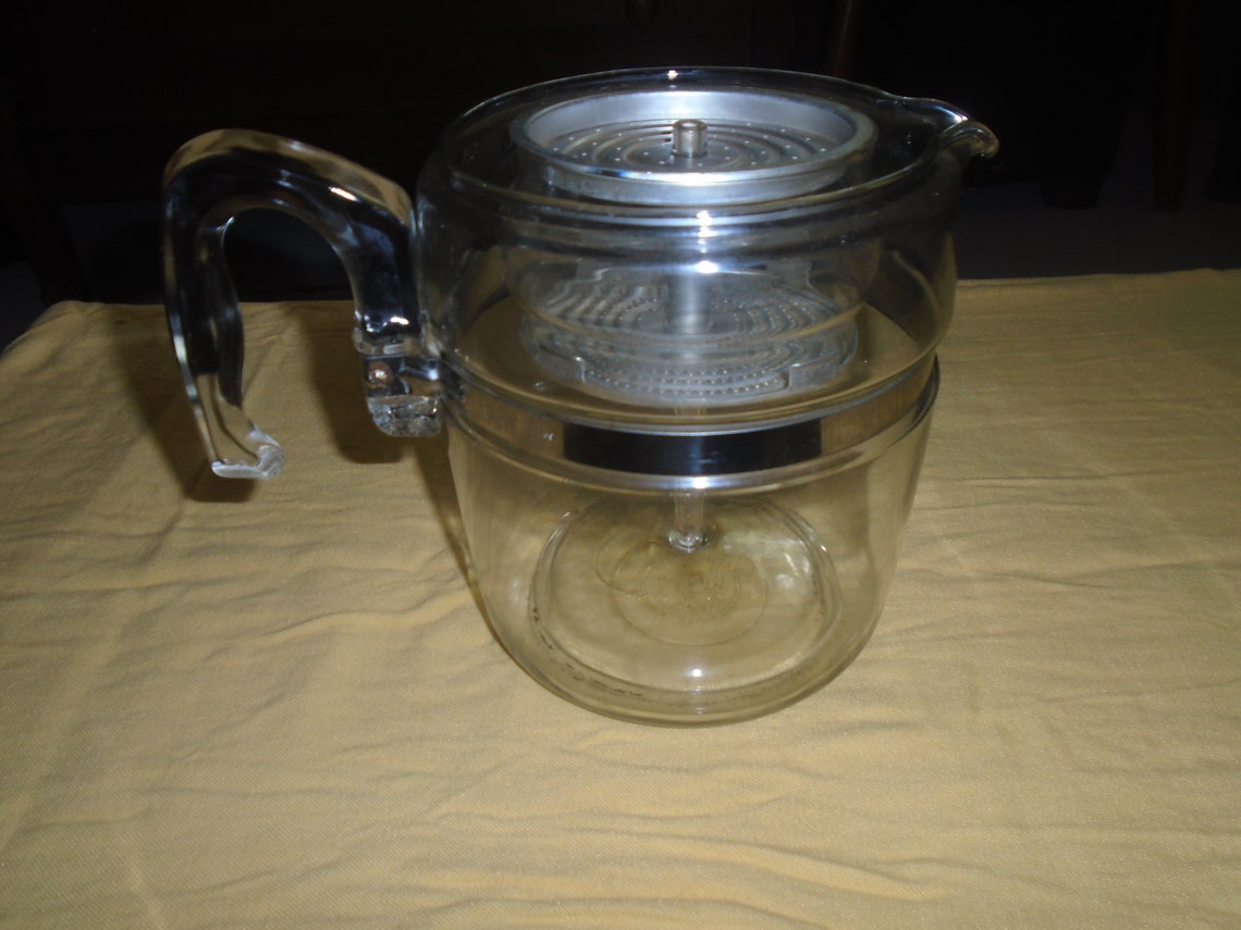 Vintage Pyrex Glass Flameware Coffee Pot Percolator 9 Cup 7759 Etsy