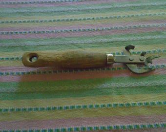 Vintage Wood Handle Ekco A and J Jar Bottle Opener