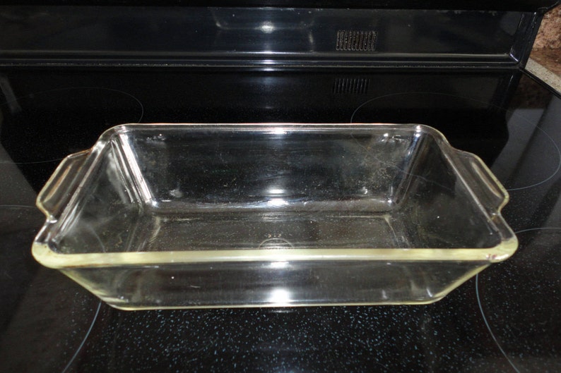 Pyrex Clear Glass Bread Meat Loaf Pan Rectangular Baking Dish Image 0
