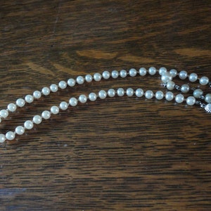 Faux Champagne Color Pearl Bead Choker Necklace image 4
