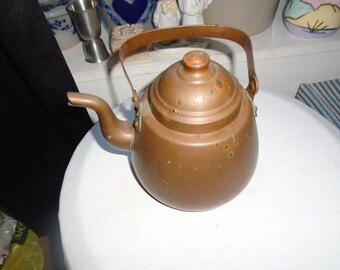 Vintage OPA Small Copper Teapot Kettle Made in Finland