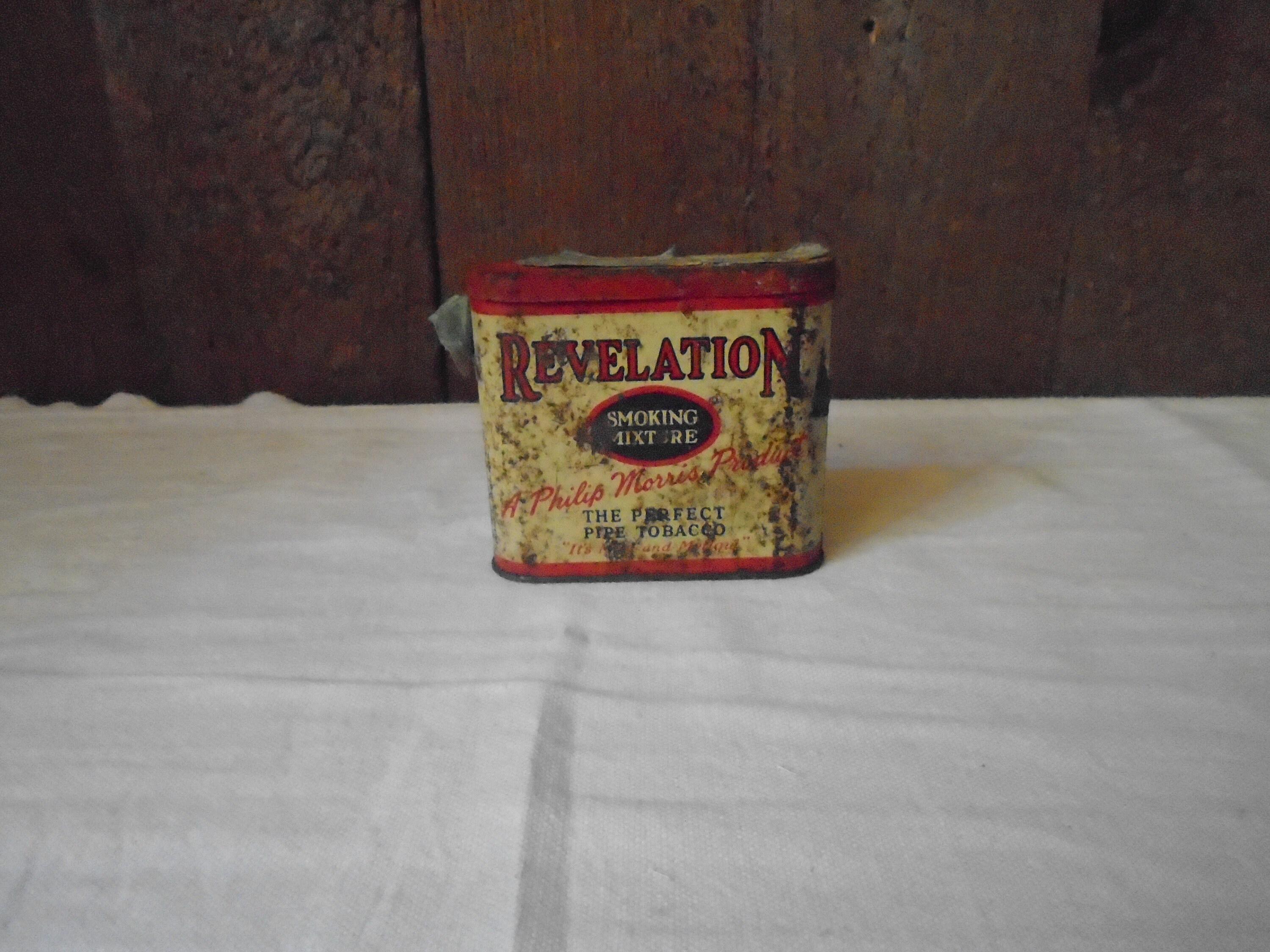 Antique Revelation Pipe Tobacco Tin Philip Morris and Company