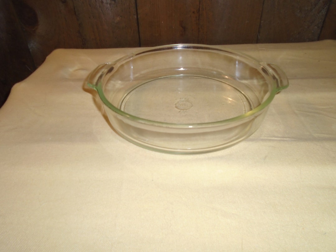Vintage Pyrex 221 Clear Glass Deep Dish Pie Cake Plate Etsy