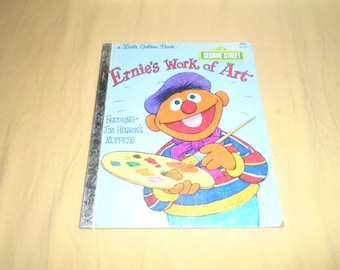 Ernie's Work of Art Little Golden Book By Val Jean McLenighan Illustrated by Joe Mathieu