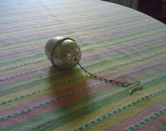 Vintage Tea Ball Infuser Strainer Loose Tea Steeper Basket
