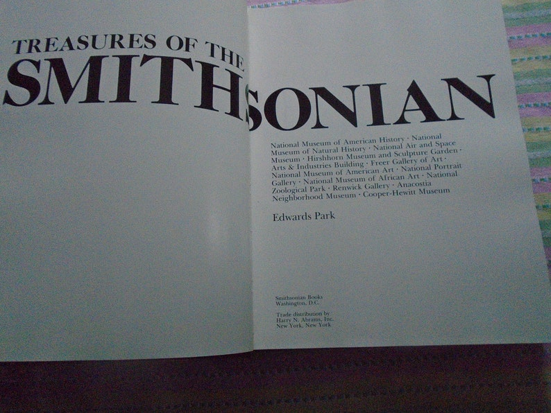 Treasures of the Smithsonian Hardcover Book by Edwards Park - Etsy