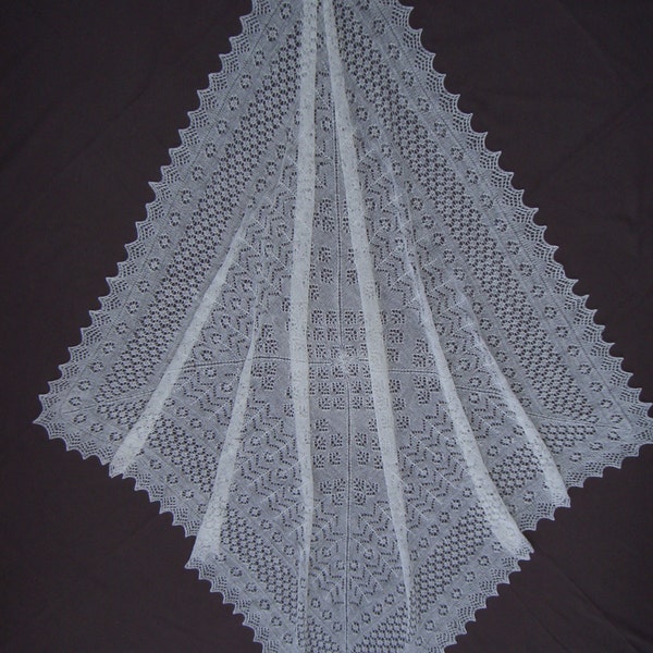knitted christening shawl