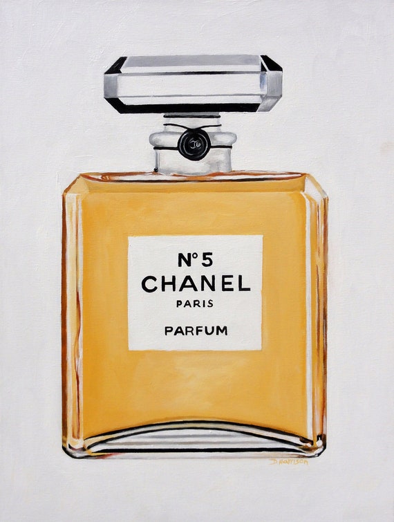 Print From Original Acrylic Painting Of Chanel Perfume Bottle Etsy