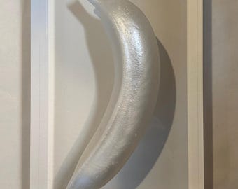 Banana Sculpture on Luxurious Acrylic Block