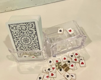 Canasta Enameled Aces Card Caddy