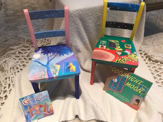 Chair for School Room Childrens Hand painted Chair Chair for childrens room Baby shower gift