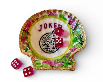 Mahjong Scallop Shell Joker Trinket Dish