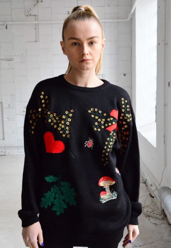 Black vintage sweater new arrivals