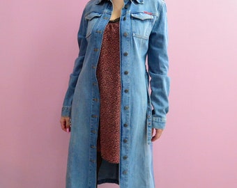 Light Blue Vintage Denim Coat 90s