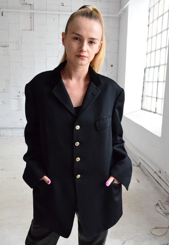 Black Blazer With Red Lining