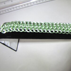 7 inch  Dragon Back Light Green Anodized Aluminum Bracelet
