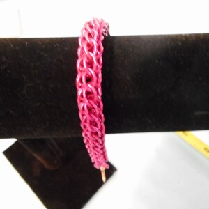 7 inch Light Rose Anodized Aluminum Foxtail Bracelet