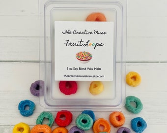 Fruit Loops Scented Wax Melts: Nostalgic Cereal Scent (3 oz) Highly scented
