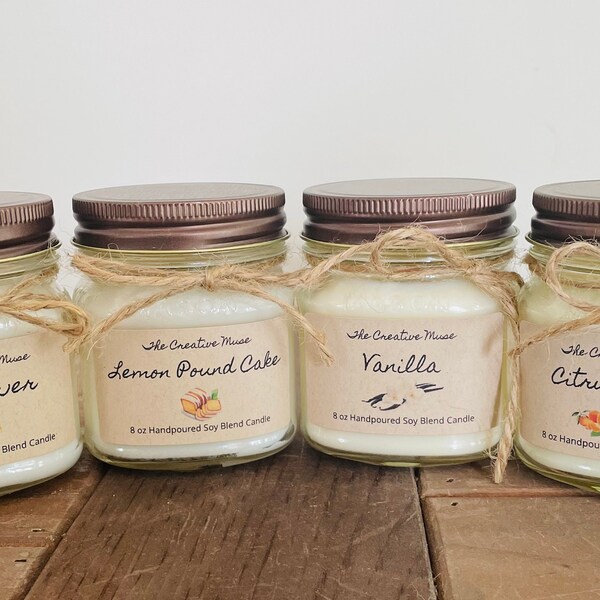 Mason Jar Candle Etsy